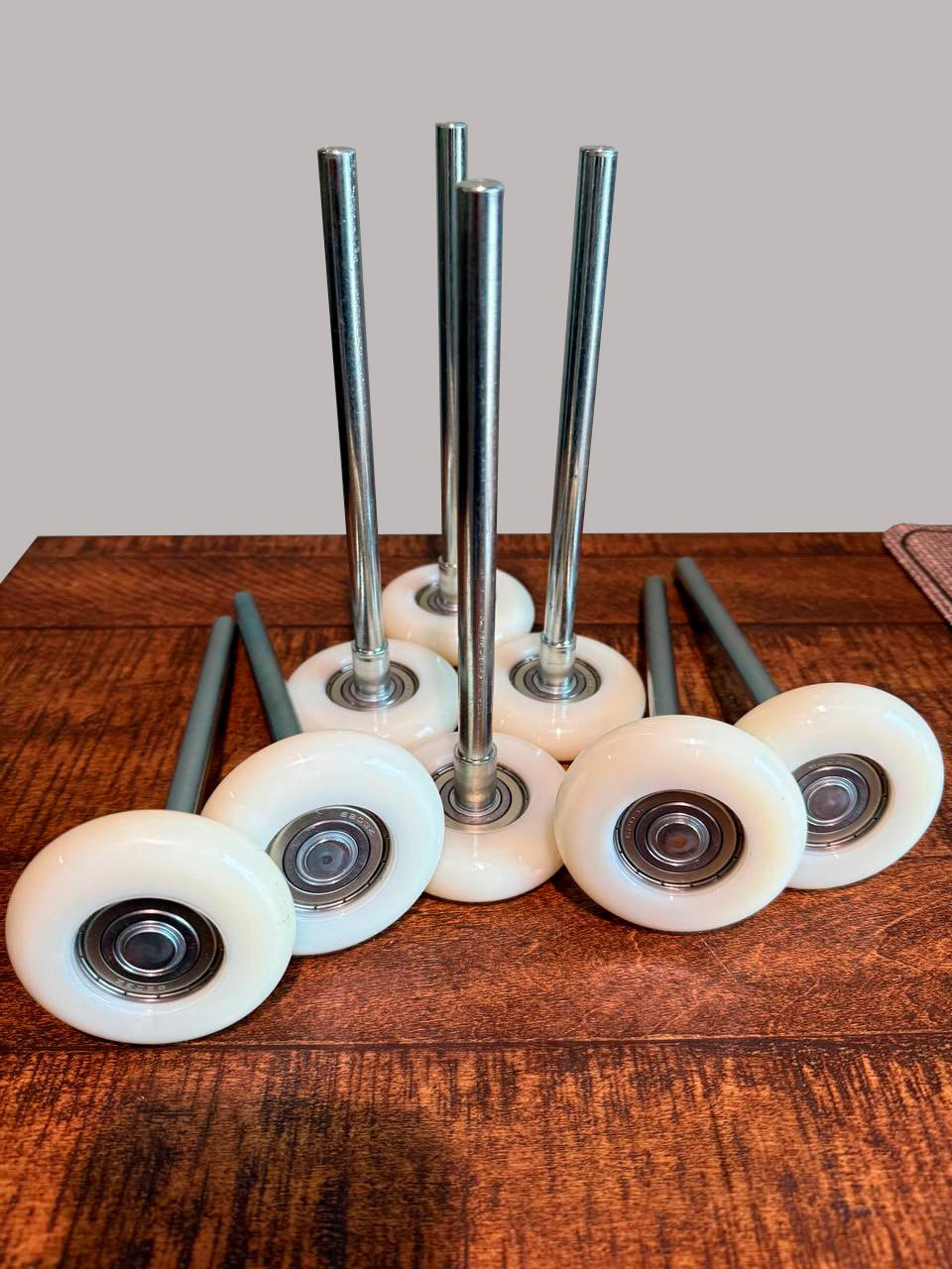 3" Nylon Carriage House Garage Door Roller, 7" Zinc Plated Stem