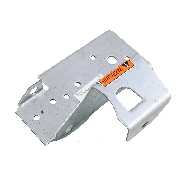 Garage Door Bottom Bracket Low Headroom BB-5 With Safety Label, Right Hand