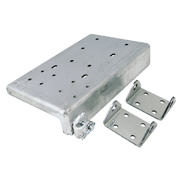 Garage Door Bottom Bracket 3" DES-BB-3 With Roller Carriers, Right Hand