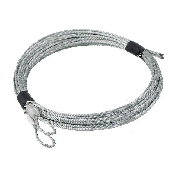 Pair of Cables Assemblies 3/32" up to 7' High Garage Door with Extension Springs (144")