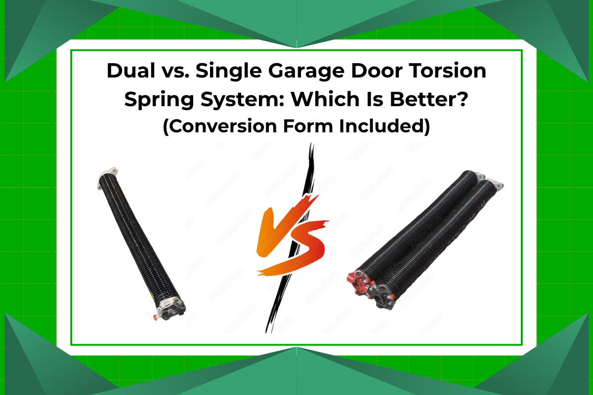 Dual vs. Single Garage Door Torsion Spring System: Which Is Better? (Guide and Conversion Form)