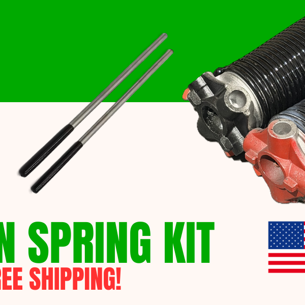 Garage Door Torsion Springs Pair - 0.234 X 2 X 31 Inch - With Winding Bars - Left & Right Wind