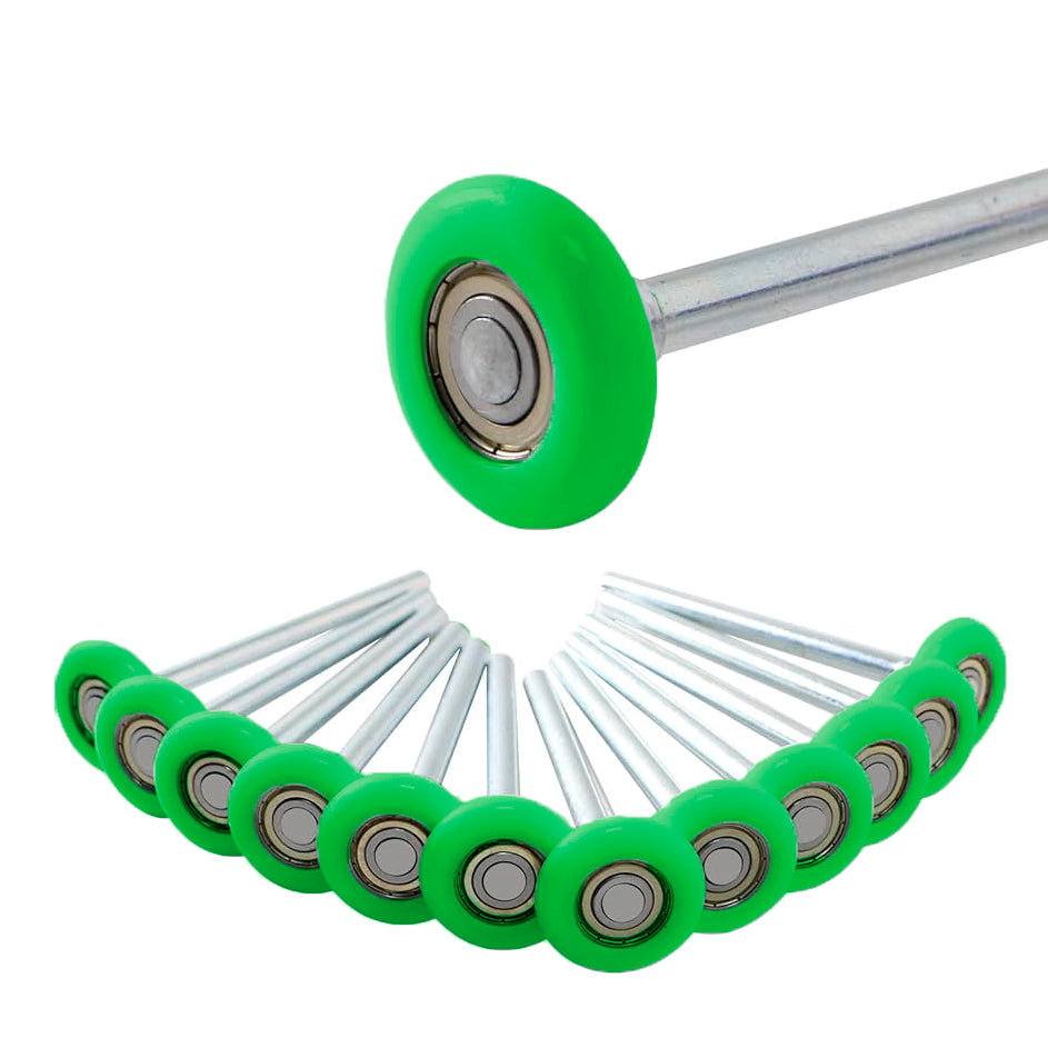 Nylon Roller 2" 6200zz Short GREEN-Bag 10