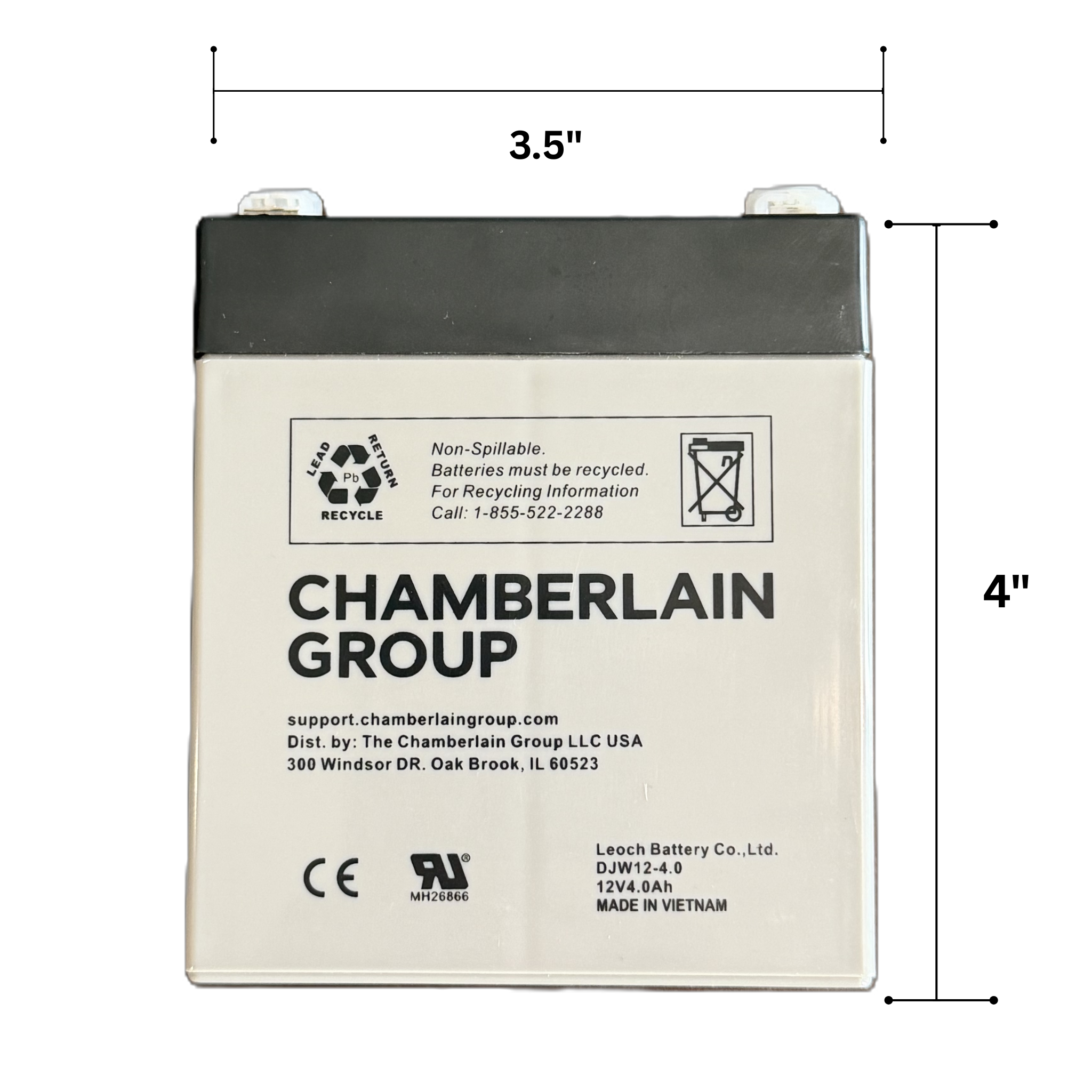 OEM Chamberlain/LiftMaster 485LM Garage Door Opener Replacement Battery