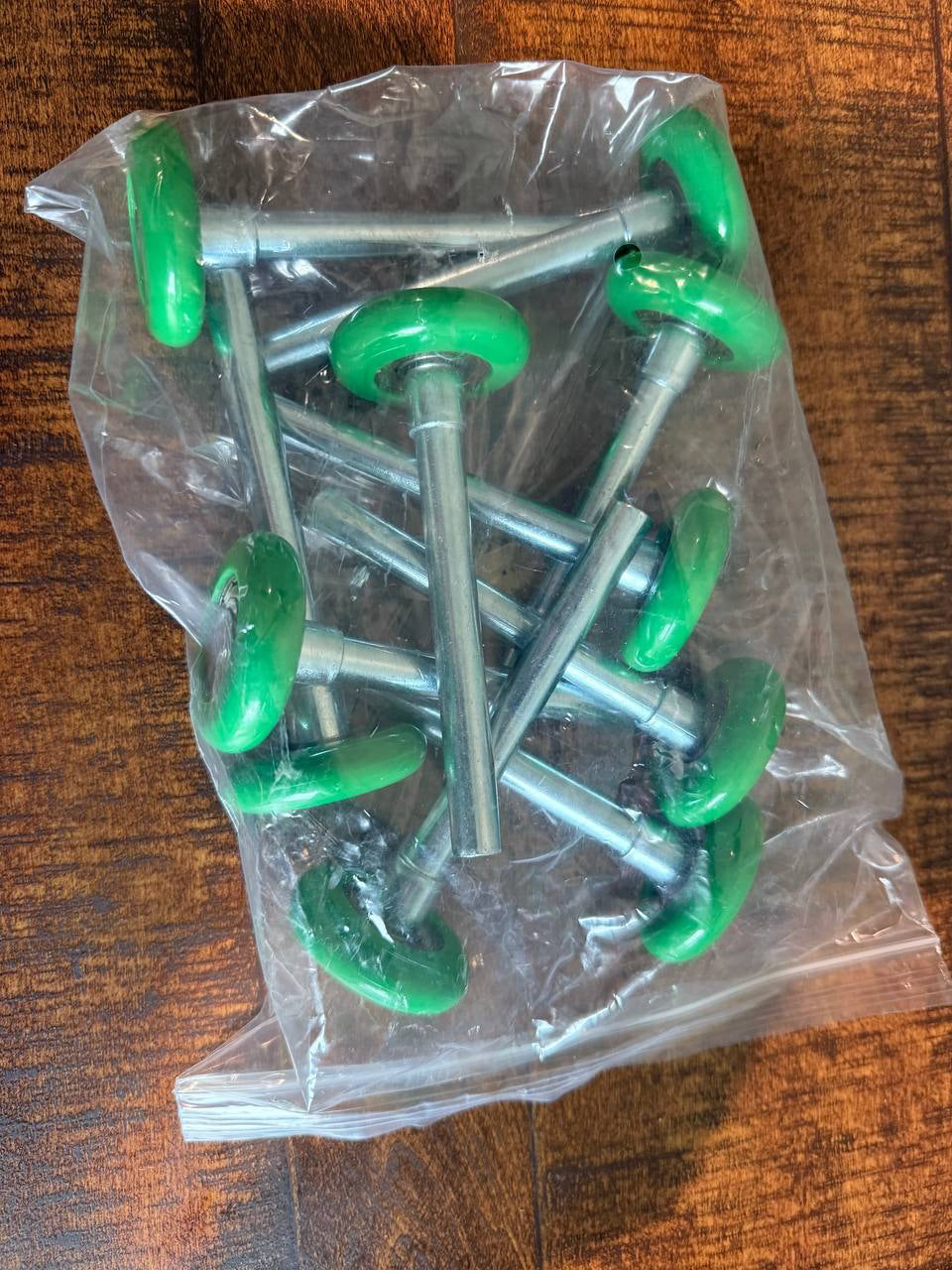 Garage Door Roller Green Nylon 2", 6200zz Bearing, Short Stem (4" Stem)