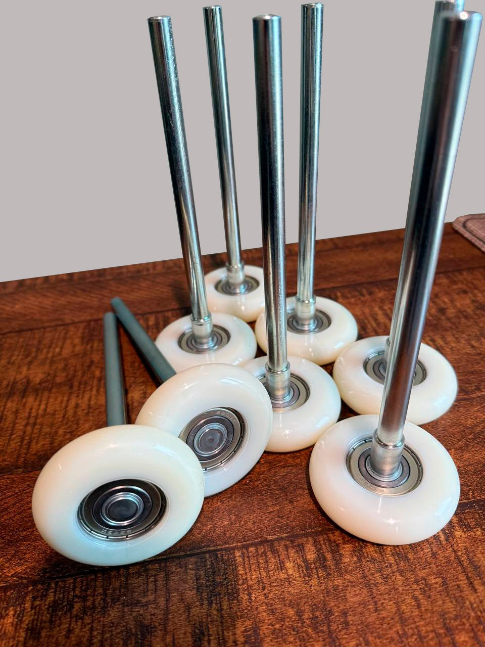 3" Nylon Carriage House Garage Door Roller, 7" Zinc Plated Stem