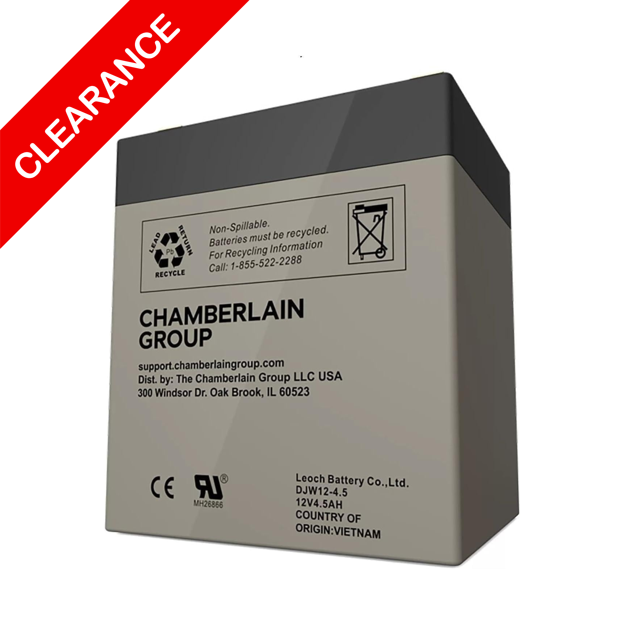 Chamberlain/LiftMaster 485LM Garage Door Opener Battery