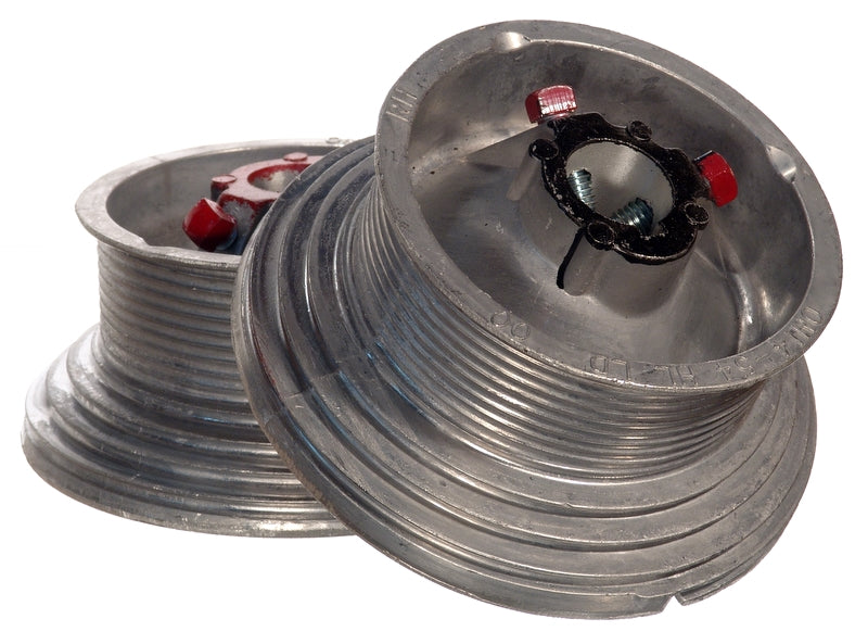 D575-120 Hi-Lift Garage Door Cable Drum – 120" Lift, 500 lbs Capacity, 3/16" Cable, 1" Shaft - Left and Right Pair