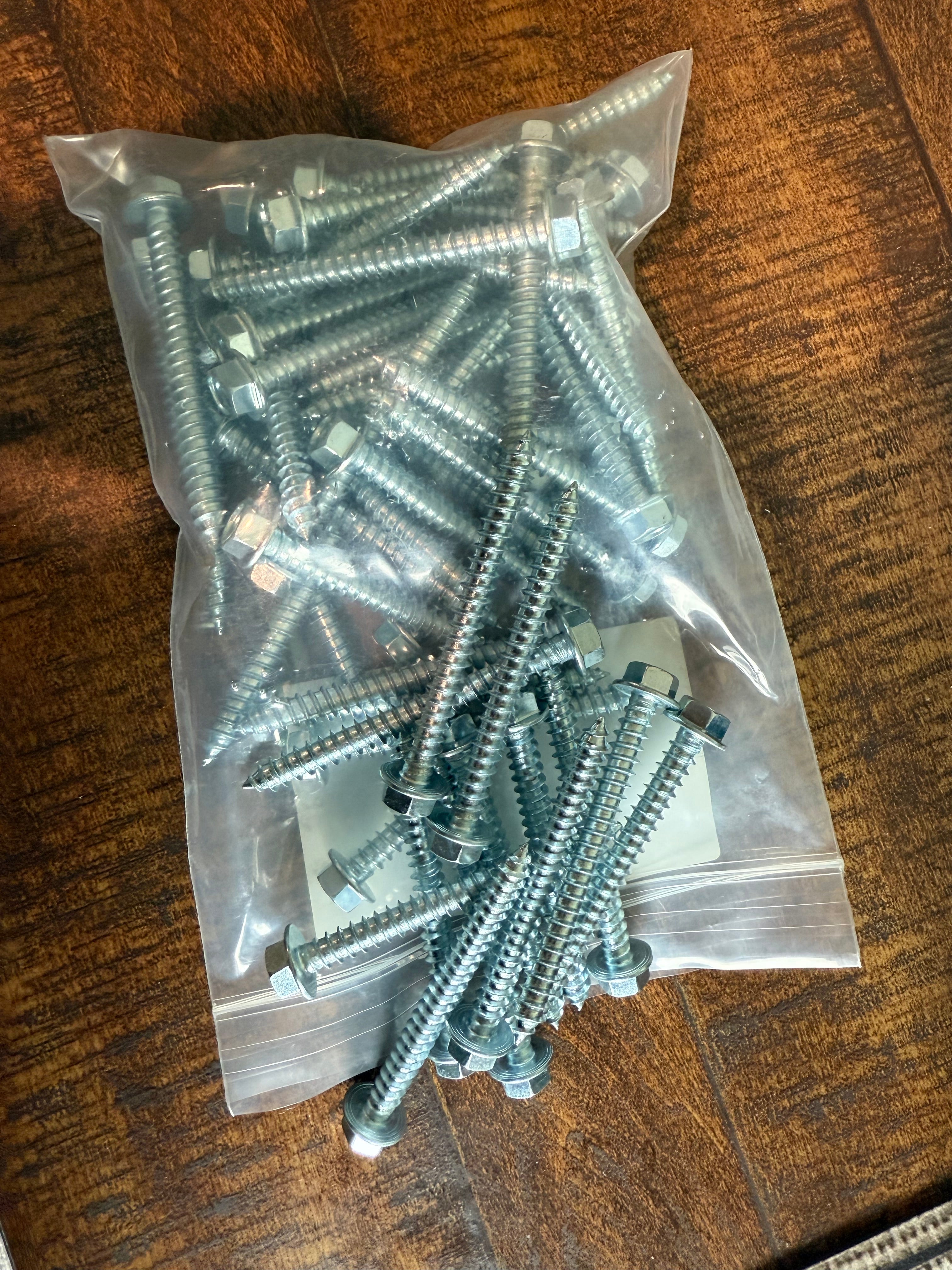 3" x 5/16" Heavy-Duty Wood Lag Screws – Hex Head, Strong Grip for Garage Doors (Box of 50-100)