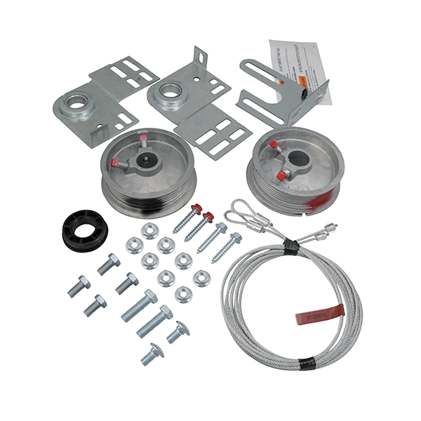 8' Garage Door Torsion Spring Conversion Kit – Complete Standard Lift Hardware Set