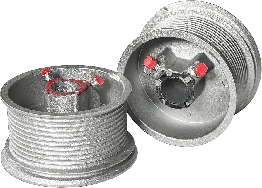 D400-144 Garage Door Cable Drums – Standard Lift, 12' High, 5/32" Cable, 1" Shaft (Pair)