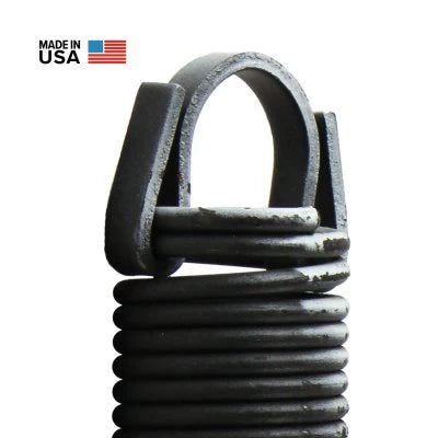 Extension spring with clipped ends