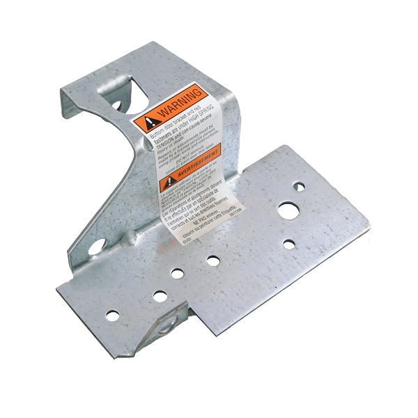 Garage Door Bottom Bracket Low Headroom BB-5 With Safety Label, Left Hand