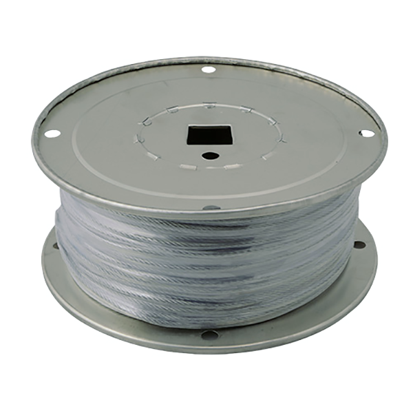 1/8 Garage Door Galvanized Cable Reel 7 x 19 - 500' Roll