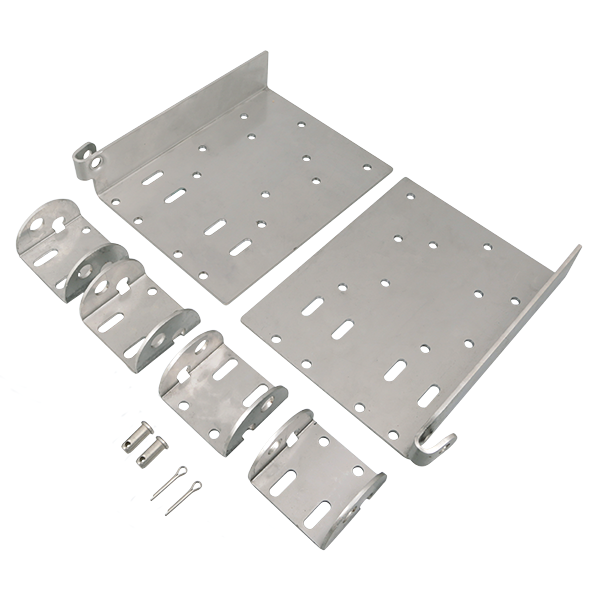 Garage Door Bottom Bracket Standard 2in & 3in Double End Stainless (Pair)