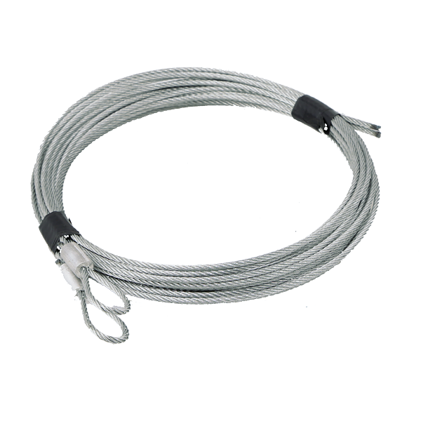 Pair of Cables Assemblies 3/32" for 7' High Garage Door with Extension Springs (144")