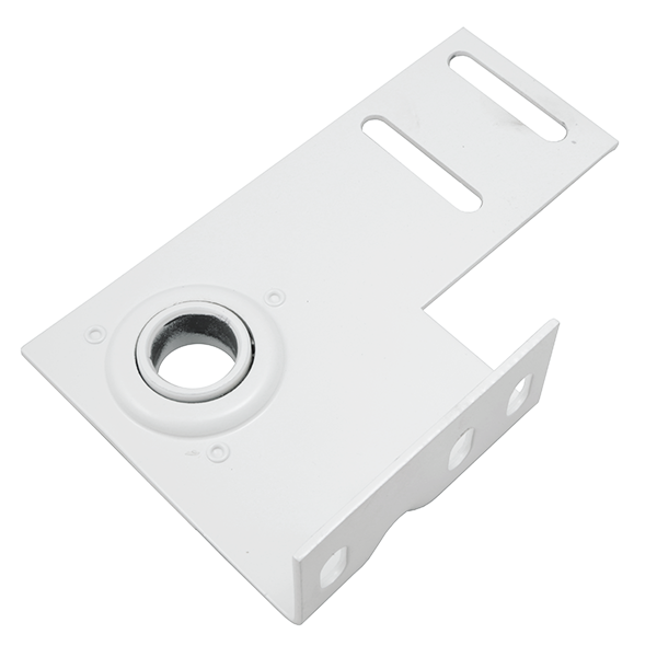 Commercial End Bearing Plate, 3 3/8", White Powder Coated, Right Hand