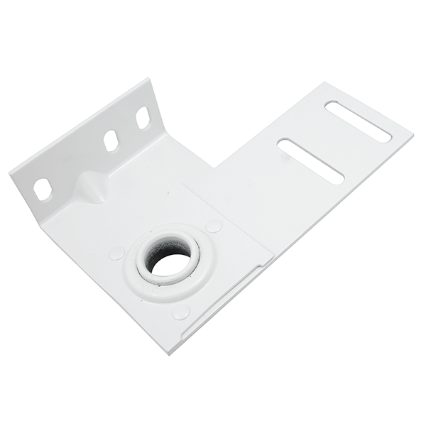 Commercial End Bearing Plate, 3 3/8", White Powder Coated, Left Hand