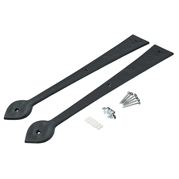 Decorative Strap Hinge Kit, Spear Style 18in, 2 Pieces