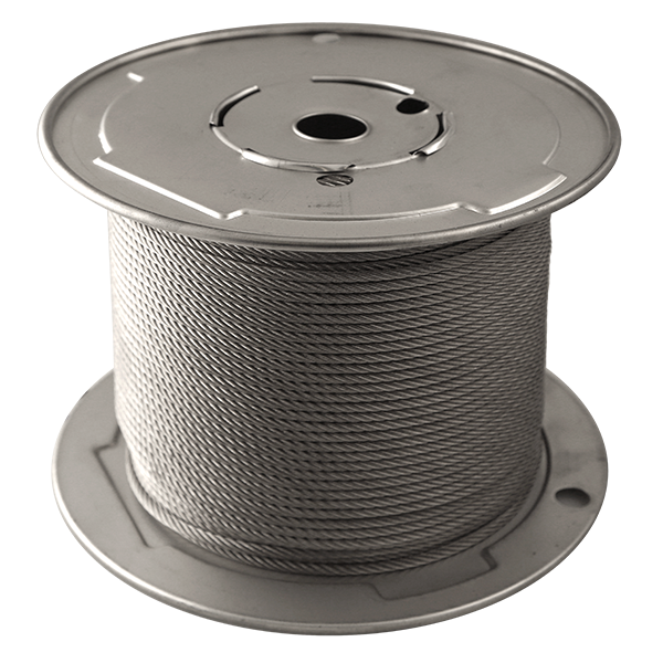 5/32 Garage Door Stainless Cable Reel 7 x 19 - 500' Roll