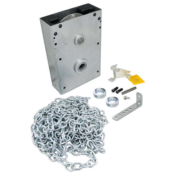 J.R.G. V2 chain hoist with 4.5:1 gear drive – sectional door hardware kit